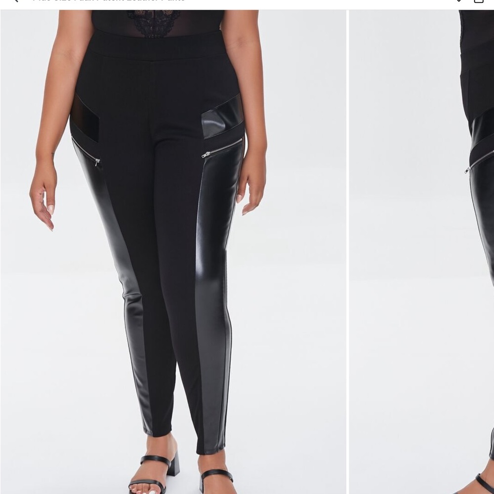 Black Leggings with Zippers - Picture 2 of 12